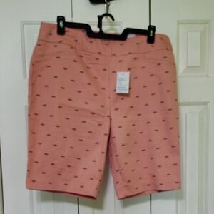 Croft & Barrow Peach Patterned Women's Shorts